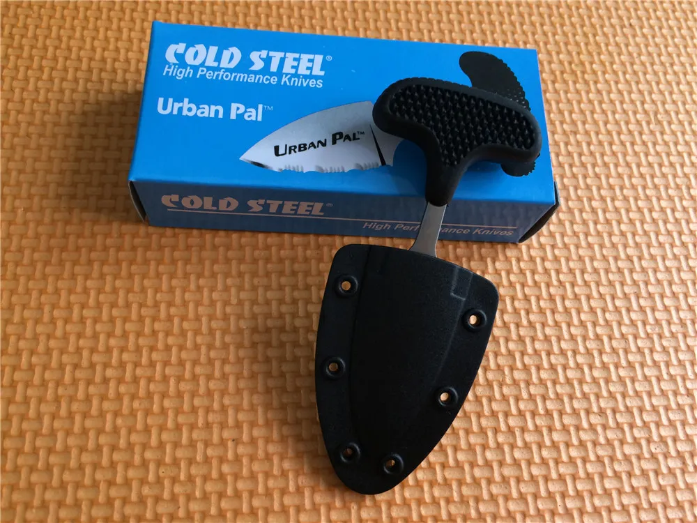 Promotion! Cold steel mini URBAN PAL 43LS Pocket knife 420 steel serrated fixed blade camping hiking gear rescue Tactical knife knives