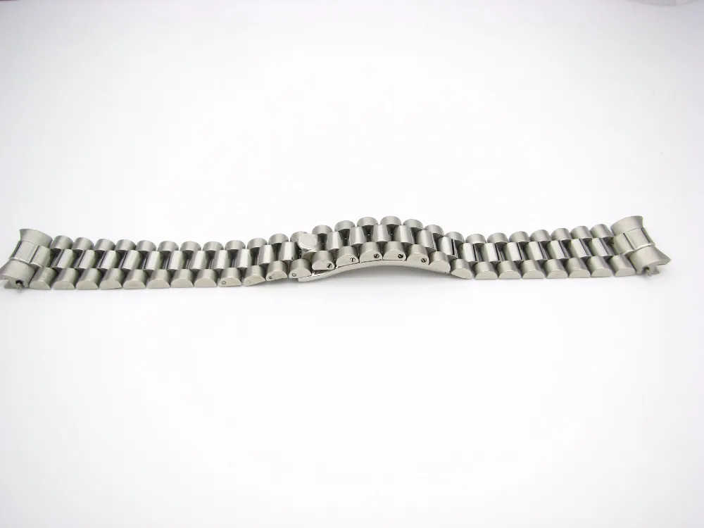 CARLYWET 20mm entier solide extrémité incurvée vis liens déploiement fermoir en acier inoxydable Bracelet de montre Bracelet Strap292P
