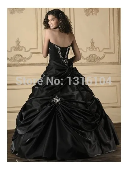 Antique Gothic Black Wedding Dresses Bridal Gowns Colorful Halter Ball Gown Corset Embroidery Taffeta Vintage Colorful Wedding Gowns