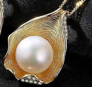 Charm Shell Design Pearl Jewelry Collier Pearl Pendant 925 STERLING SILP BIELRY Colliers de mode pour femmes259w