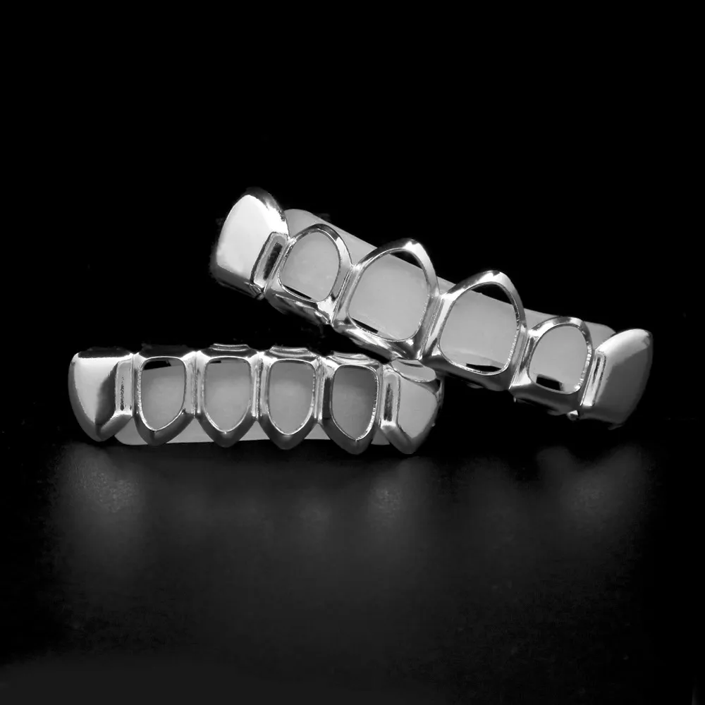 Bio Copper Hour Ontto Kullattu Hip Hop Korut Hammas Grillz Korut Ylä- ja alaosa Kultaiset Grillit Setti Hammasholkki Partyy_voghion.com