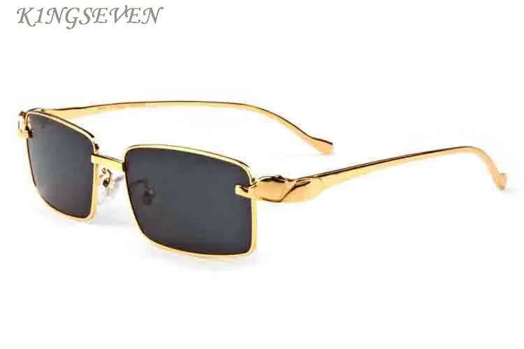 modecykling solglasögon för män kvinnor buffel horn glasögon silver guld leopard ram rimlösa kvinnor solglasögon svart grå brun221w