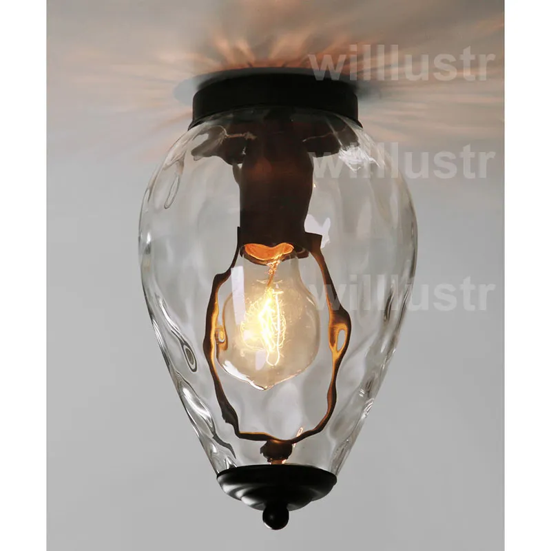 Plafondlamp helder glas schaduwverlichting transparante ananas watergolf kristal Parisian architecturale melkglas ecole flushmoun246v