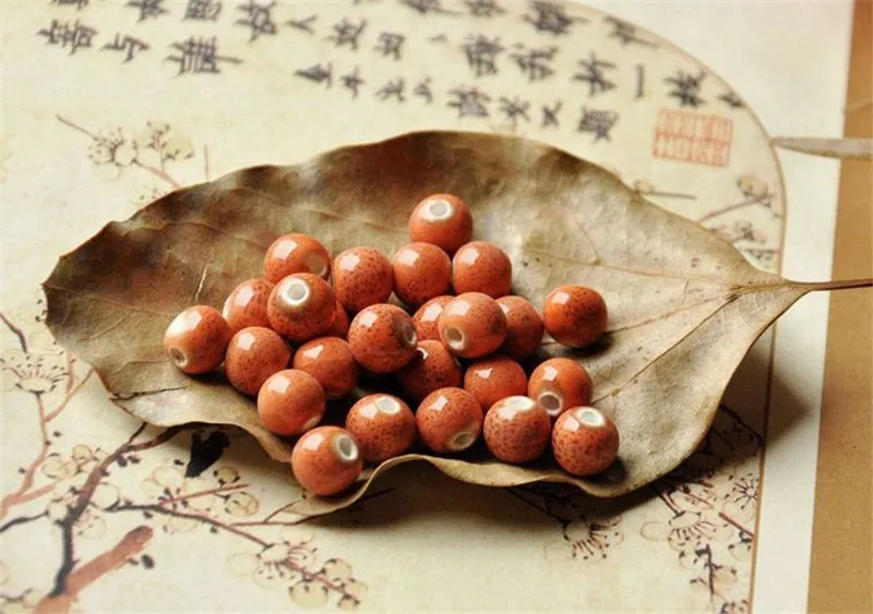 BoYuTe 100 pièces 9 couleurs rondes 8MM glaçure en céramique bricolage perles fabrication de bijoux perles de mode 281M