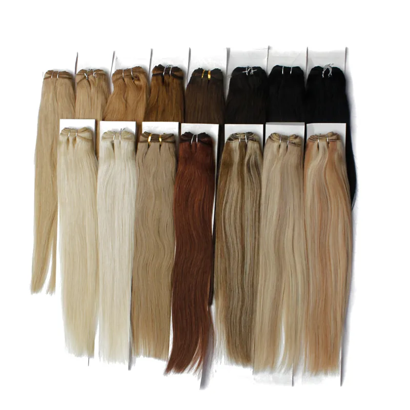 100 Body Wave Human Remy Hair Extensions P27/613 P8/613 P10/24 P18/613 Brazilian Piano Color Straight Weaving Weft 18