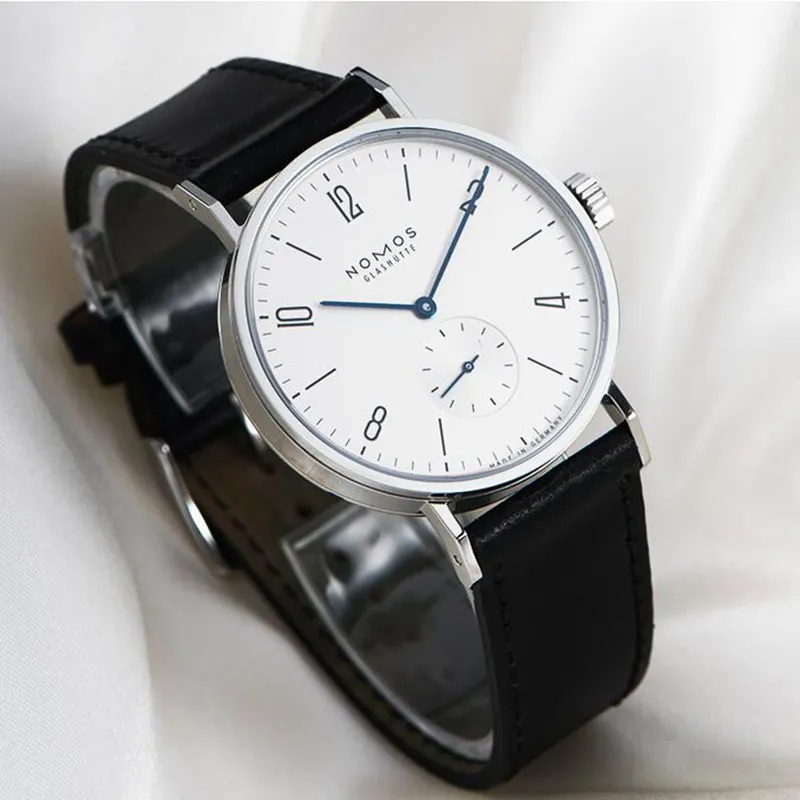Armbanduhren Ganze Damenuhren Marke NOMOS Männer und minimalistisches Design Lederarmband Mode Einfacher Quarz Wasserdicht WA323V
