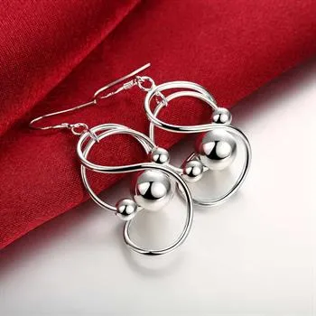 Vente en gros - Prix le plus bas cadeau de Noël 925 Sterling Silver Fashion Boucles d'oreilles E071