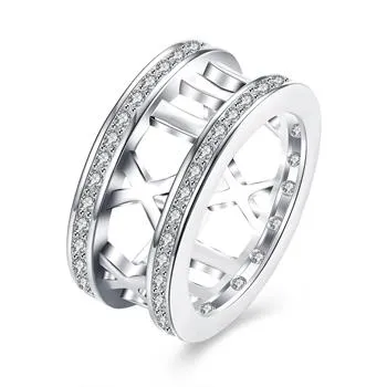 Venta al por mayor - Regalo de Navidad del precio bajo al por menor, envío libre, nuevo anillo de plata 925 de la manera R50