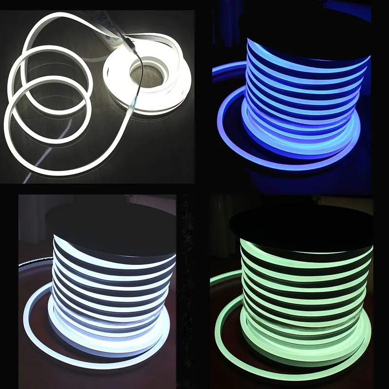 AC110 AC220V SMD2835 LED néon Flex bande lumineuse 5 5W 6W LED néon corde lumière 90LEDS 120LEDS LED néon décoration de noël 50m290F