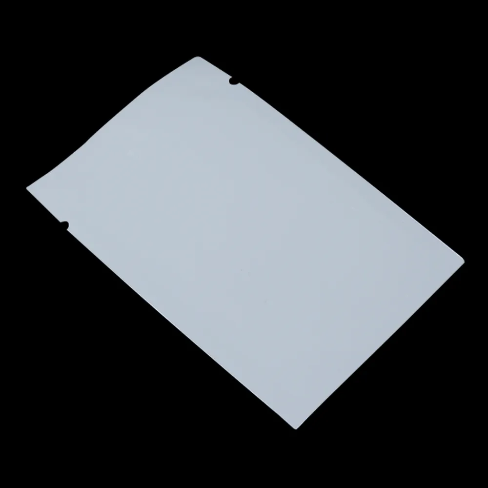 Blanc 6x9 cm 200 pièces feuille supérieure ouverte Mylar thermoscellable échantillons paquets papier d'aluminium scellable sous vide pochette anti-odeur sac en aluminium pour DOOK194z