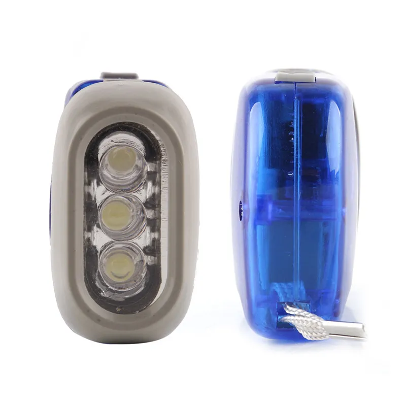 Outdoor 3 LED Hand Press Flashlight No Battery Wind Up Crank Dynamo Torch Camping Portable Flash Light3416973