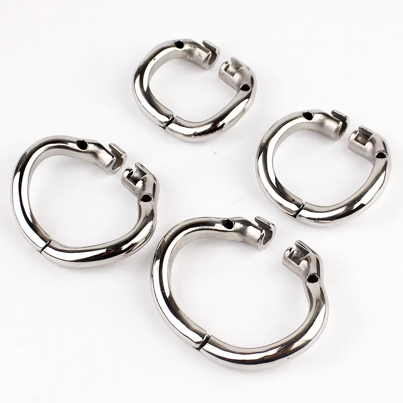 Stainless Steel Male Chastity Belt Cock Cages Additional Ring Arc Cock Ring 4 Size Choose BDSM Toys