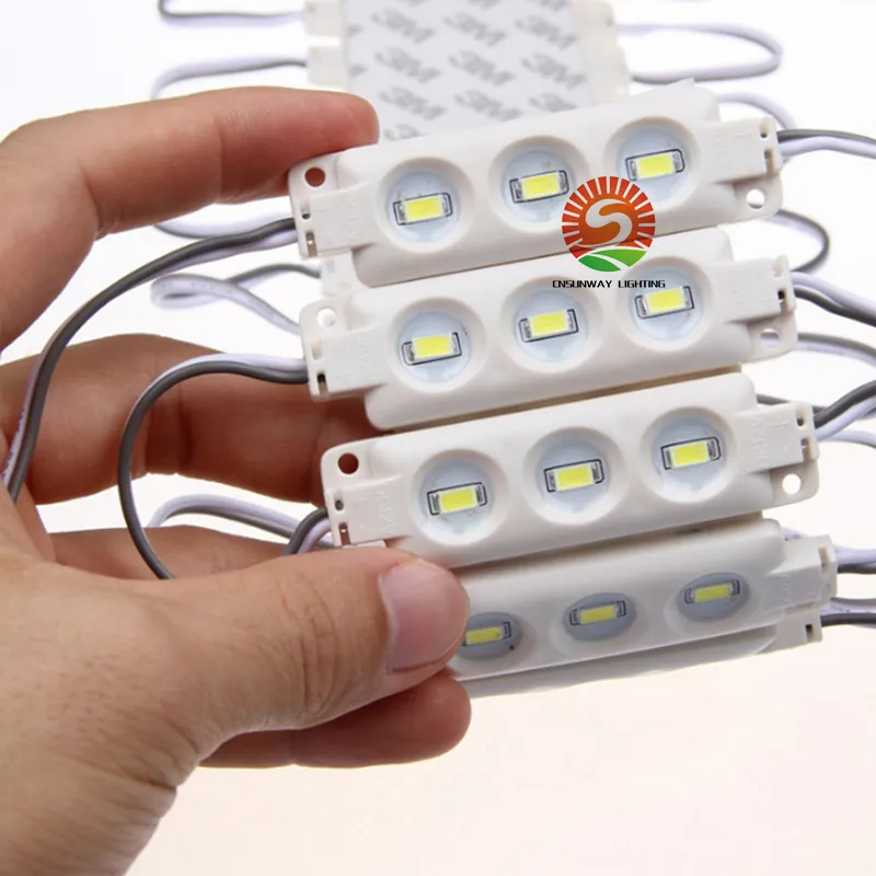 Modules de rétroéclairage LED par Injection en plastique ABS 1 5W RGB Modules LED étanche IP65 3LED 5050 5630 LED vitrine Light227y
