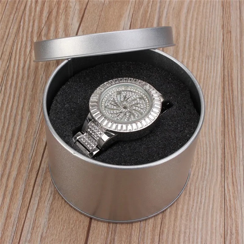 Boîtes d'emballage de montres en métal argenté, de 100 pièces, coffrets de rangement de montres rondes, boîte cadeau 181l