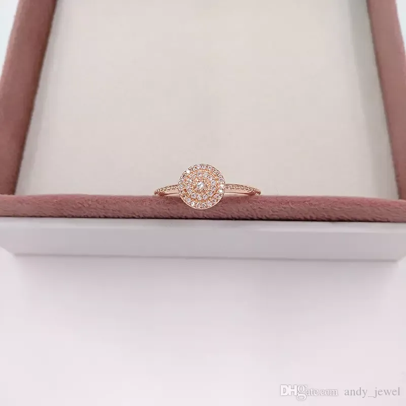 Сияющие кольца из розового золота, оригинальное серебро, подходят для стильных украшений 180986CZ H8ale H8282e