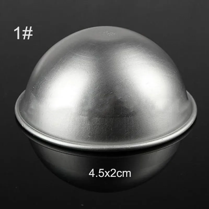 20 pièces ensemble 3D en alliage d'aluminium boule sphère bain bombe moule gâteau puddings Pan étain cuisson pâtisserie moule 3 taille 210D