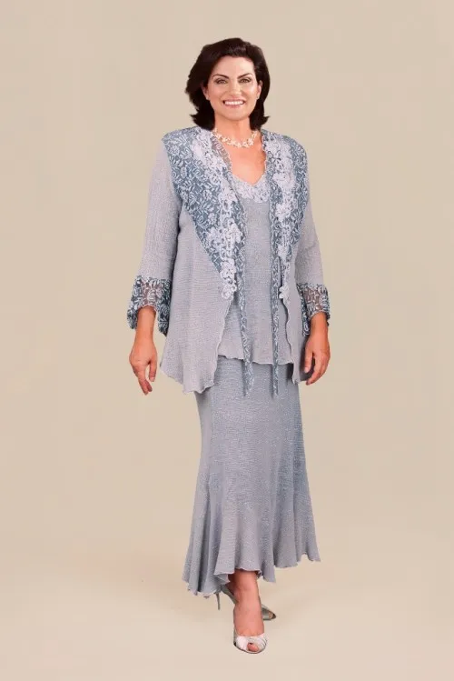 Ann Balon Mother Of The Bride Dresses With Jacket Plus Size Lace Mothers Wedding Guest Dress Vintage Custom Made Mother's Groom Gowns