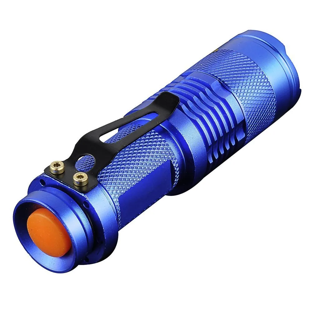 7W 300LM SK-68 3 Modos Mini Q5 LED Lanterna Tocha Tactical Lâmpada Ajustável Foco Zoomable Light