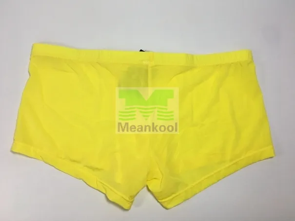 Großhandel JQK Mens Ice Seide Underpants Ultra dünne transparente Mann Boxer Shorts Ein Stück nahtloser Unterwäsche plus Größe 10 Farben 410