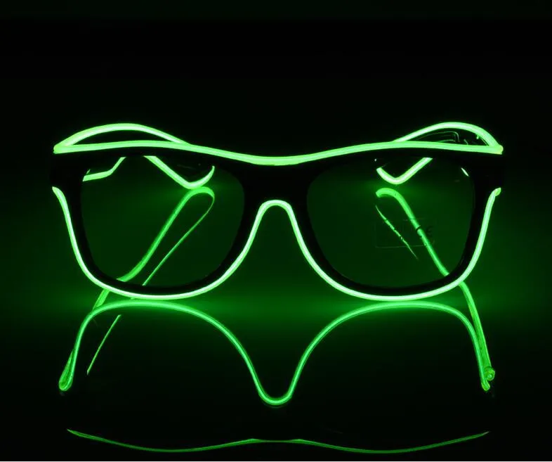 Yanıp sönen el tel led gözlük aydınlık parti dekoratif aydınlatma klasik hediye parlak led aydınlatma parti güneş gözlüğü lot288g