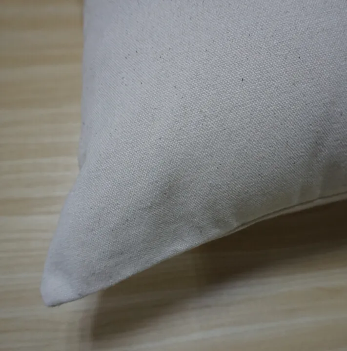 16x16 tum Vanlig 12 oz Natural Canvas Pillow Case Blanks 100% Pure Cotton Grey Tyg Plain Cushion Cover för DIY Print2850
