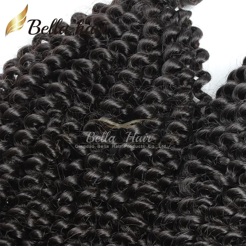 peruvian hair weaves kinky curly virgin human hair weft extensions double weft natural color 8 34 hair bundles bellahair