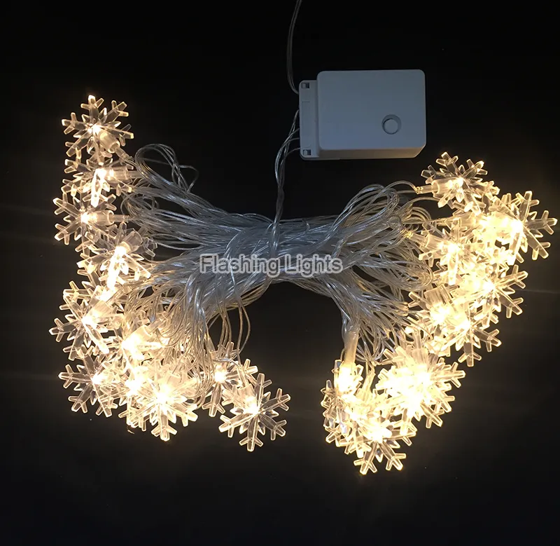 10M 70LED Christmas lights snowflake lamp AC 220V holiday lighting for outdoor/wedding party decoration curtain string lights