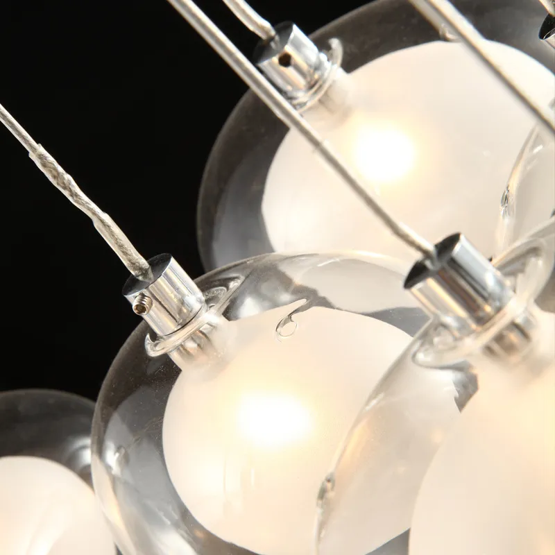 Hanglampen modern kunstglas kroonluchter LED-lampje voor woonkamer bar AC85-265V G4 bol hangende lamp armaturen335B