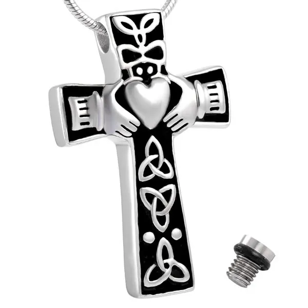 IJD8025 Крест мира во всем мире, подвеска из нержавеющей стали для кремации, ожерелье с сердечком, мемориальный прах, урна на память, ожерелье2548