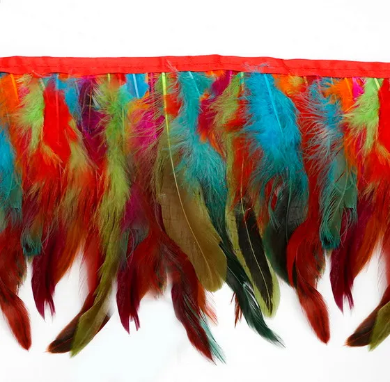 1Yard/Piece for Selections Rooster Tail Wedding Bride Dresses Decoration Skirt Feathers Party Decorative Boas Strip
