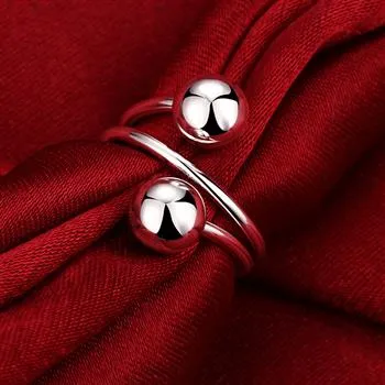 Venta al por mayor - Venta al por menor precio más bajo regalo de Navidad, envío gratis, nuevo anillo de plata 925 moda yR037