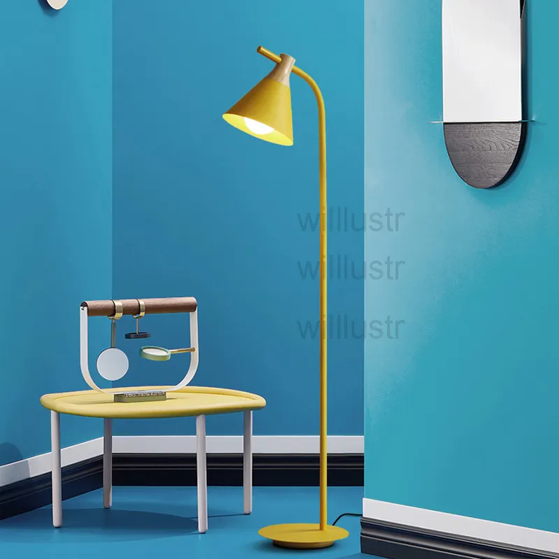 WillLust modern design trägolvlampa nordisk belysning makaron färglampor vardagsrum sovrum studierum el hall soffa sida f229a