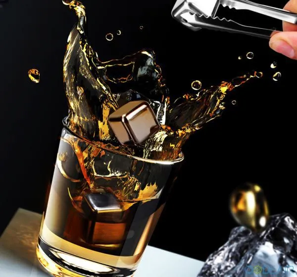 8-Pack di cubetti di ghiaccio in pietra di whisky in acciaio inossidabile refrigeratori accessori vino whisky bicchieri strumenti da bar portatili forniture feste273m