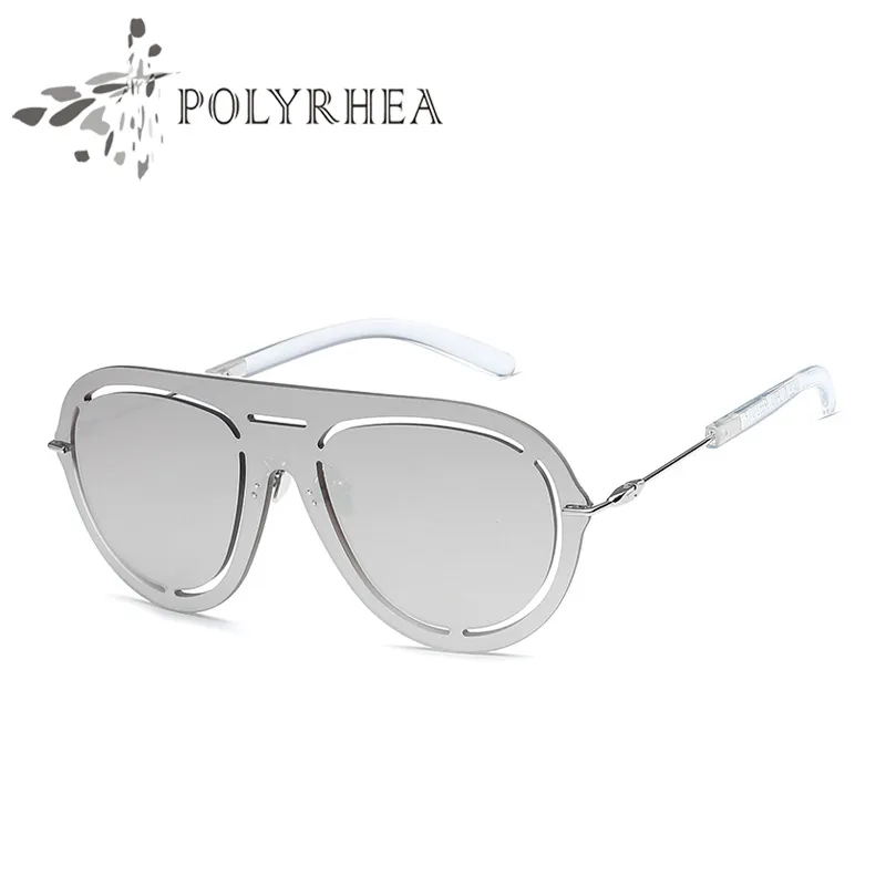 Bezszrażone okulary przeciwsłoneczne Płaskie okulary lustra puste dekoracja designerska łańcuch logo moda przyjęcie letnie styl z box204k