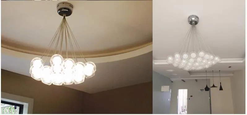 Pendant Lamps Modern art glass chandelier led light for living room bar AC85-265V G4 Bulb hanging lamp fixtures298d