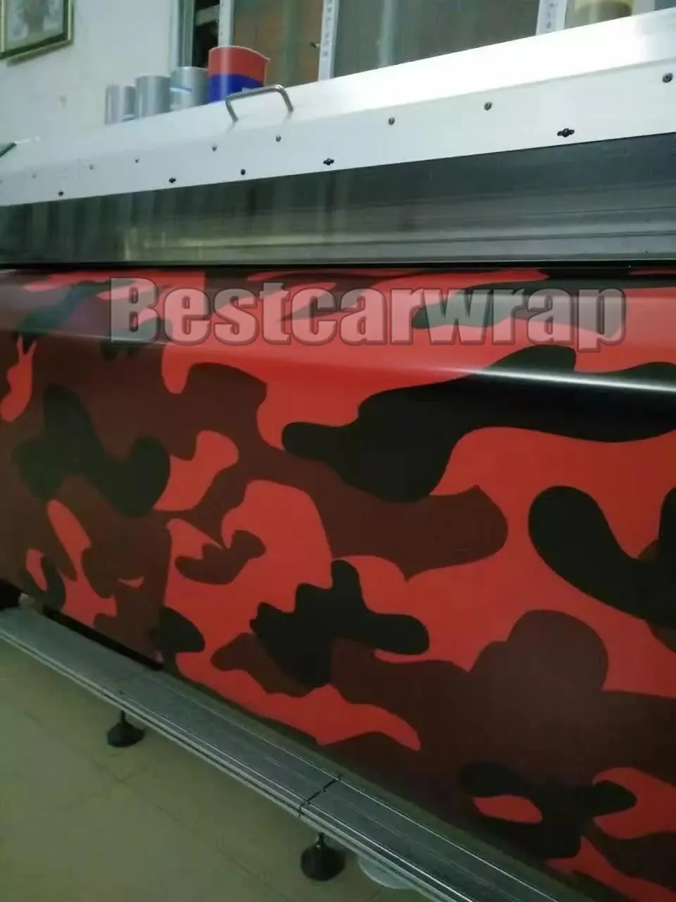 Red Camo Car Wrap Vinyl With Air Rlease Gloss/ Matt Arctic Camouflage covering graphics Printed STYLING size 1.52X30M ROLL