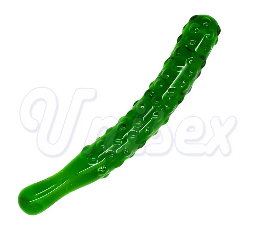 Crystal Dildo Cucumber Stimulating Butt Plug Retail Masturbation Glass Anal Dildo Products Toys 