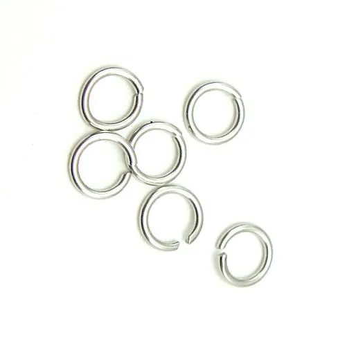 925 Srebrny otwarty pierścień z otwartego skoku Pierścienie podzielone Pierścienie do DIY Craft Jewelry Gift W5008 302N