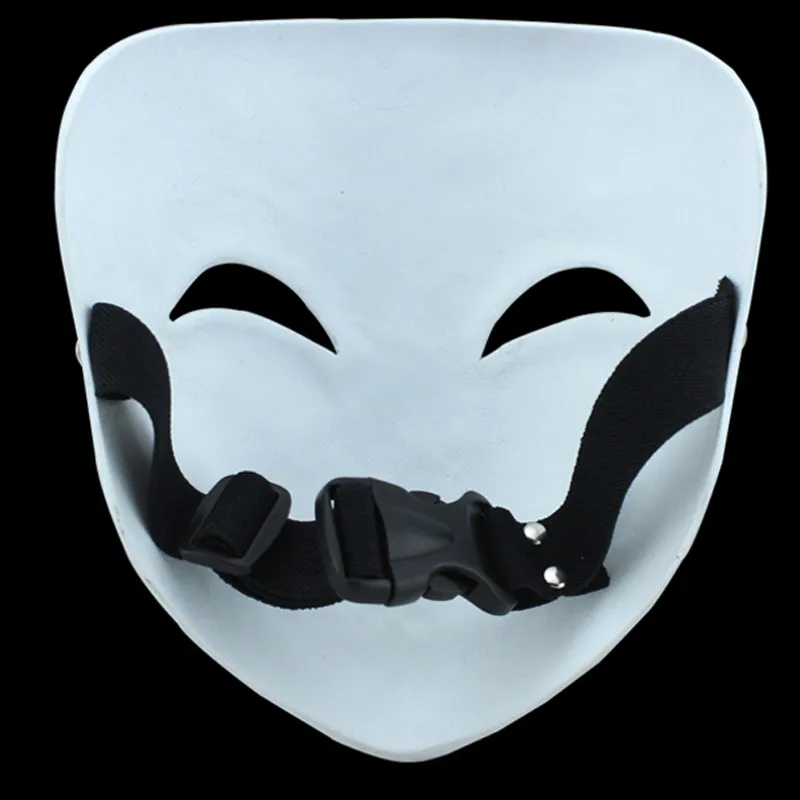 1 STKS Hiruko Yin Glimlach Gezicht Zwarte kogel Masker Volledige Gezicht Hoogwaardige Hars Maskers Voor Party Decoraties of Collection229l