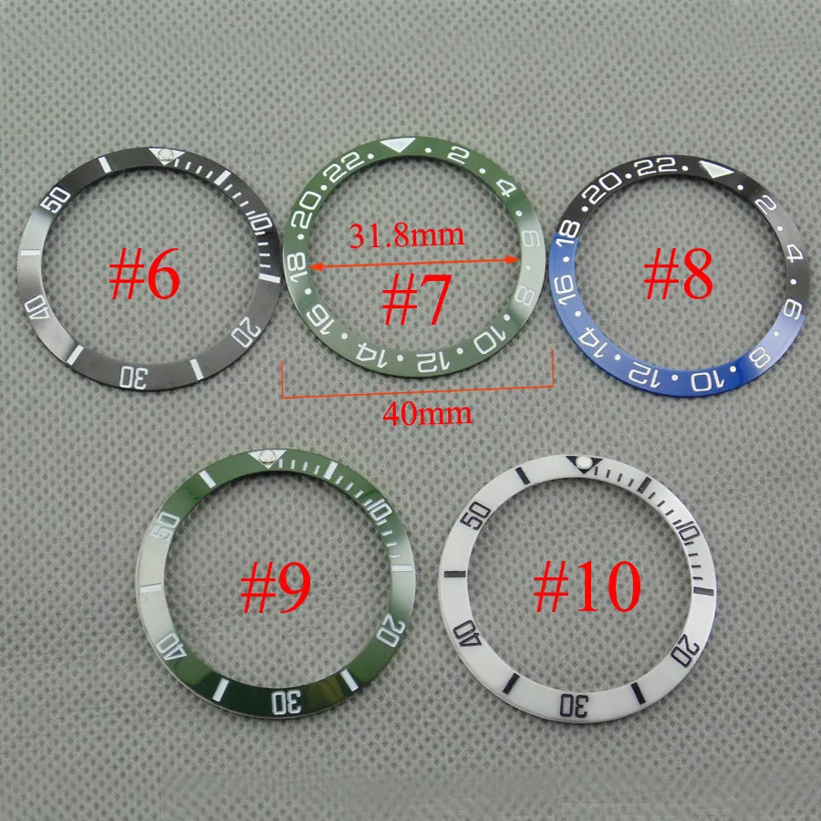 40mm Ceramic Titanium Bezel Insert Watch Kit Fit Automatic 43mm Mens Watch Case New High Quality Bezels Insert Watch Accessories P275Y