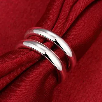 Venda por atacado - varejo menor preço de presente de Natal, frete grátis, novo 925 moda anel de prata R38