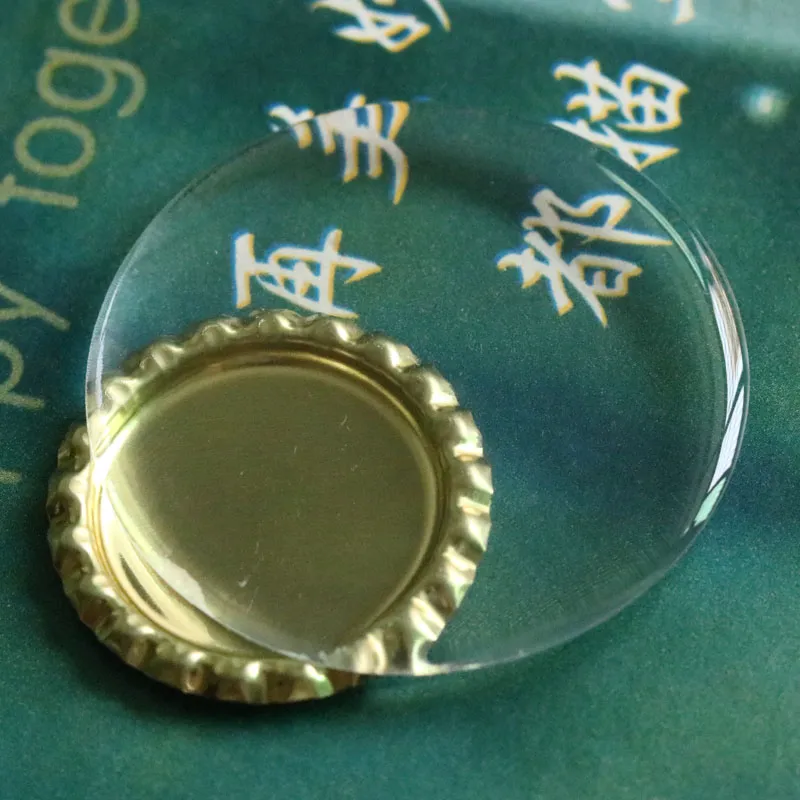 partia 58 mm przezroczyste kopuły epoksydowe Wysoka przezroczystość żywicy naklejka z koła z żywicy 1 6 mm biżuteria