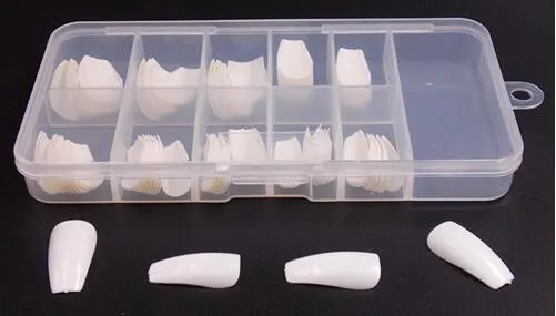 Ballerina Nails Tips Artificial False Fake Nails DIY Coffin Nails Tips for Nail Art Nail tool Package With Box