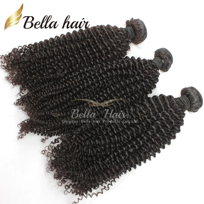 peruvian hair weaves kinky curly virgin human hair weft extensions double weft natural color 8 34 hair bundles bellahair