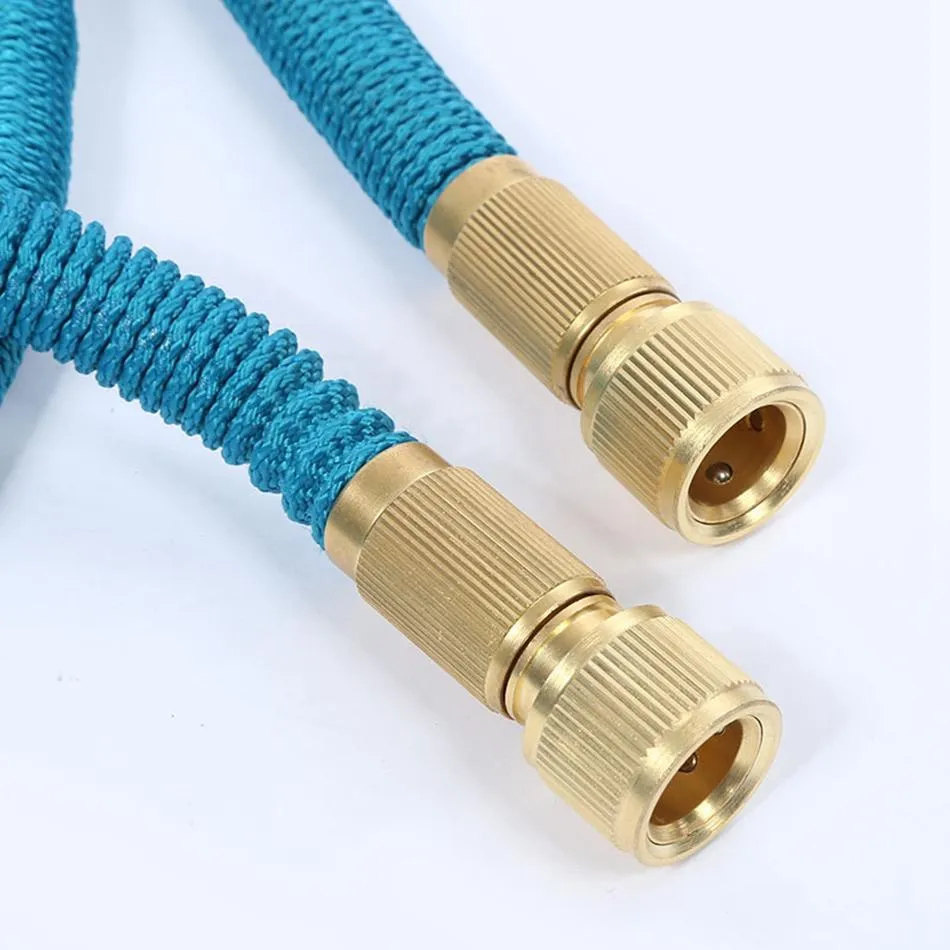 50FT Expandable Garden Watering Hose Flexible Pipe With Spray Nozzle Metal Connector Washing Car Pet Bath Hoses