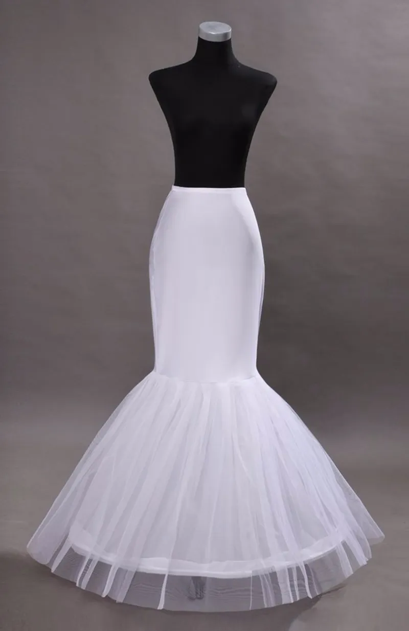 Heißer Verkauf Meerjungfrau Petticoat / Slip 1 Hoop Knochen Elastisches Hochzeitskleid Petticoat Crinoline Jupon Mariage Freies Verschiffen