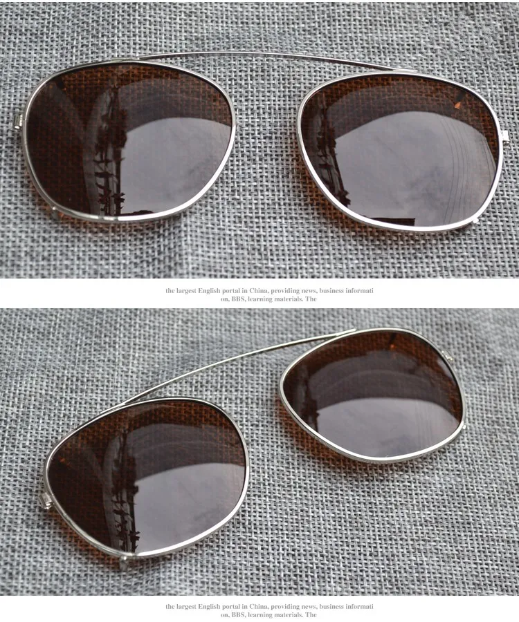 High Quality clips two Size Johnny Depp Style Glasses clip Men Retro Vintage Polarized clip Women sunglasses clips 279h
