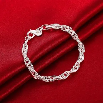 Vente en gros - Détail prix le plus bas de Noël cadeau, livraison gratuite, nouveau 925 argent mode Bracelet H138
