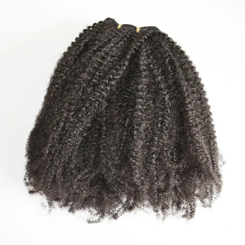 Kinky Clip ins Virgin Hair 100g 120g Natural Black Brazilian Kinky Curly Clip In Human Hair Extensions