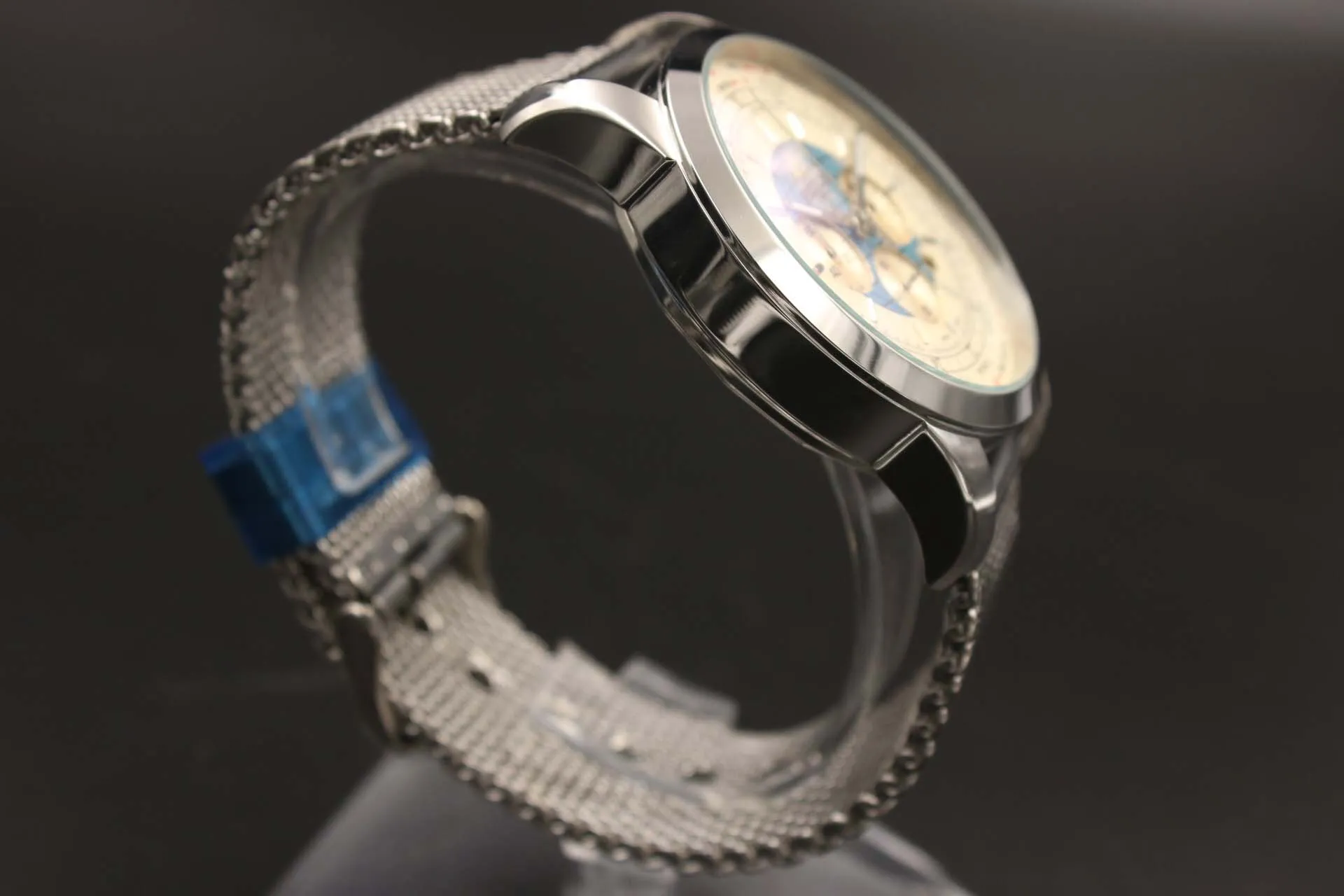 Special Edition Quartz Watch Men Simulation Calender White Dial Platinum Case Skeleton rostfritt stål Strap Fashion Digital M258V